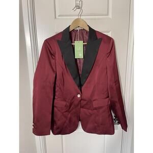 Women’s Dress Suit Size LG Burgundy Red Blazer W235
